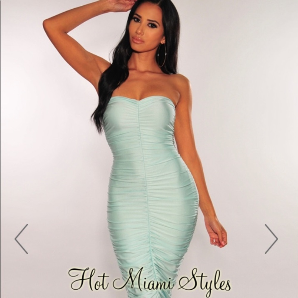 Mint blue dress